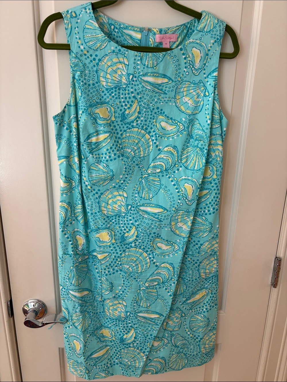 Lilly Pulitzer Aqua Shell Print Shift Dress